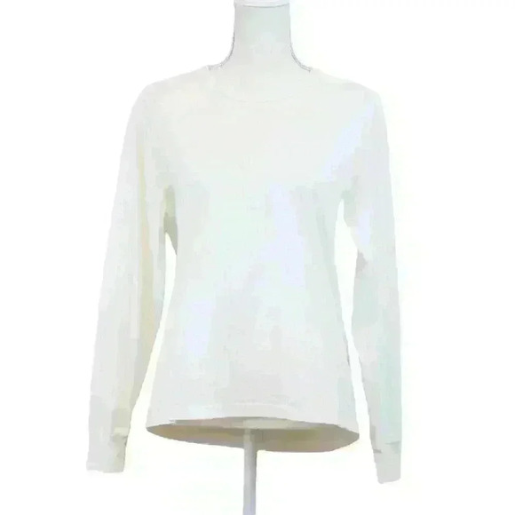 A.L.C. White Long Sleeve Open Back Backless Cutout Cotton T Shirt Size Small - Picture 1 of 8